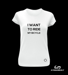 Dívčí triko STRONGEY I WANT TO RIDE MY BICYCLE