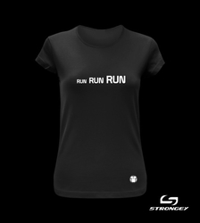 Dívčí triko STRONGEY RUN RUN RUN BLACK