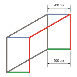 Fotbalová branková síť 3,5 mm polypropylen, plástvová oka, box