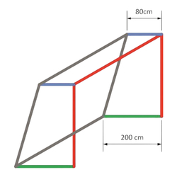 Fotbalová branková síť 4 mm, polyester