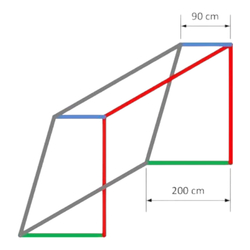 Fotbalová branková síť 4 mm Junior, polypropylen, oka 60 mm