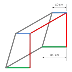 Branková síť na futsal, 4 mm polypropylen
