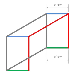 Fotbalová branková síť PP 3,5 mm Junior, plástvová oka, šachovnice, box